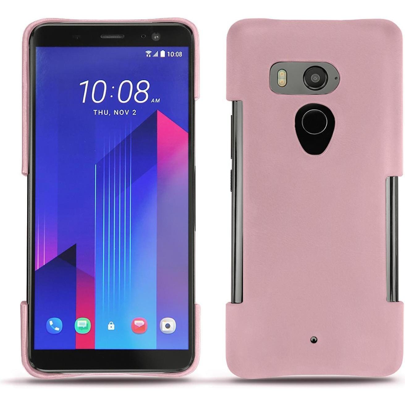 Noreve Lederschutzhülle (HTC U11+), Smartphone Hülle, Rosa