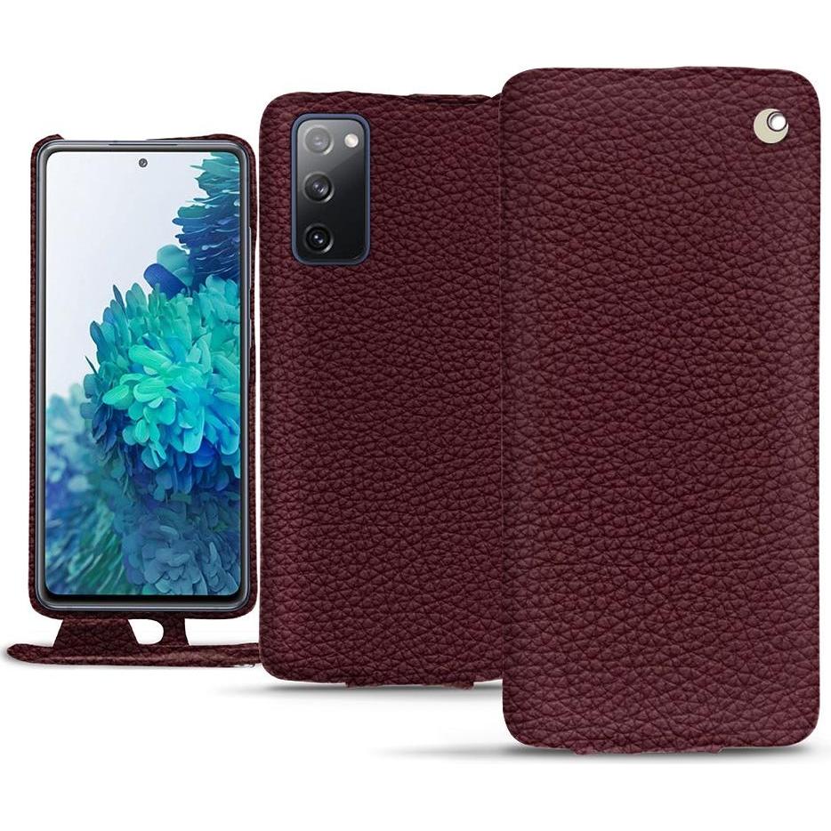 Noreve Lederschutzhülle vertikal (Samsung Galaxy S20 FE), Smartphone Hülle, Violett