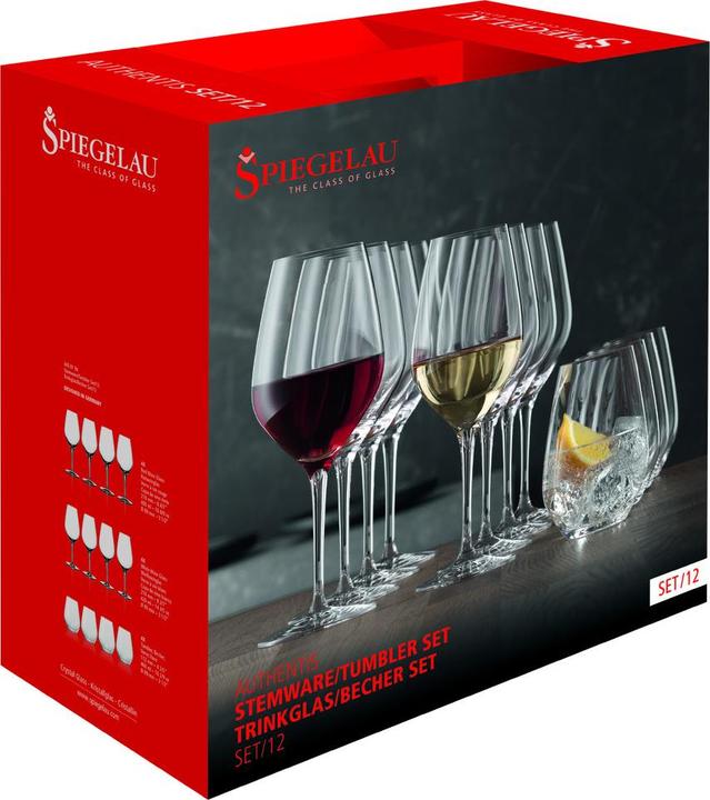 Image du produit Spiegelau Verres à vin rouge Verres à vin blanc Gobelet universel AUTHENTIS Set 12 pièces (12 x)