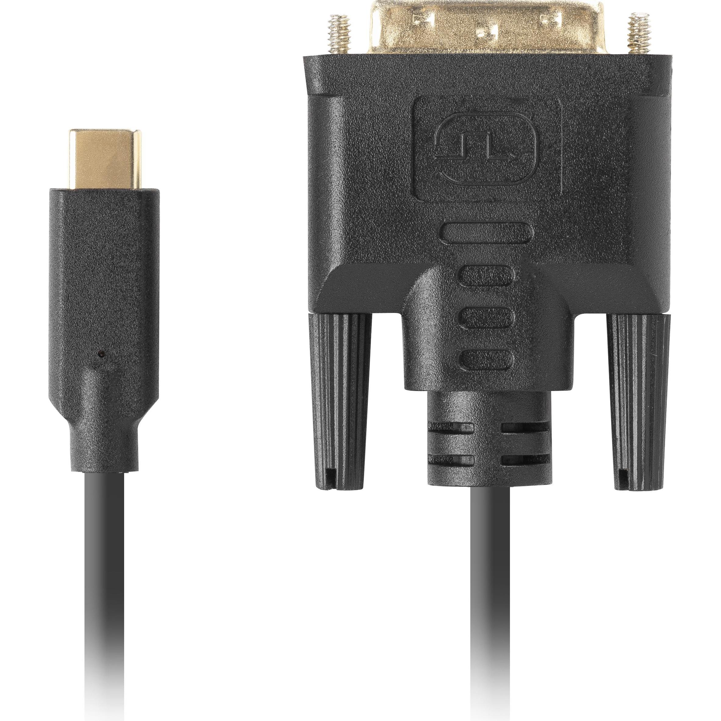 Thumbnail - Lanberg Cable USB-C->DVI-D 24+1 M/M 3m (3 m, DVI), Video Kabel