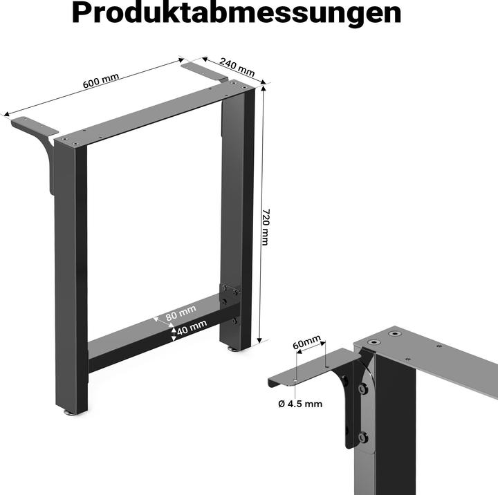 Produktbild Wiltec Tischbeine Set