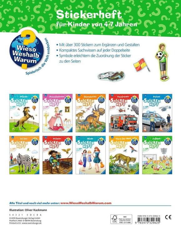 Actual product image Ravensburger Sticker booklet: Football
