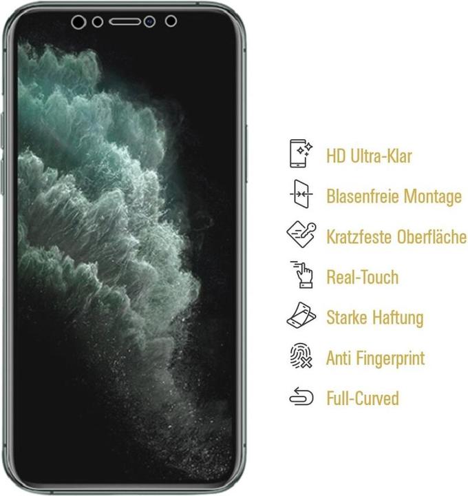 Produktbild Protectorking 1x Panzerfolie Anti-Shock Full Cover HD Klar (1 Stück, Apple iPhone XS)