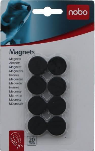 Actual product image Nobo Magnet Ø 2 cm 8 pieces, black (8 x)