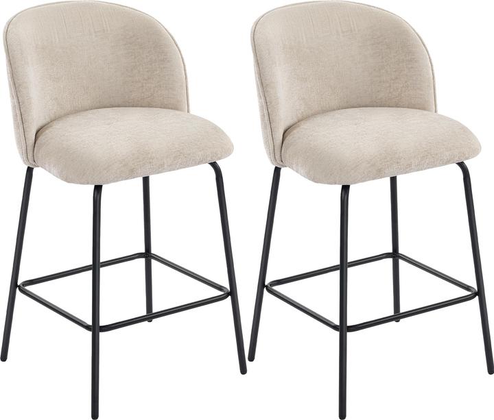 Produktbild Homcom Barhocker Polyester, Stahl Beige