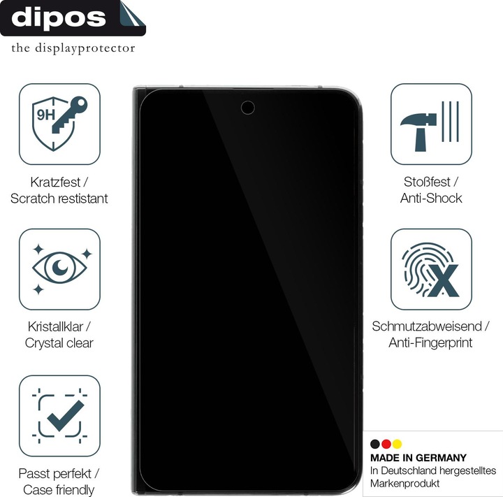 Produktbild Dipos Anti-Shock Displayschutz 9H (1 Stück, Google Pixel Fold)