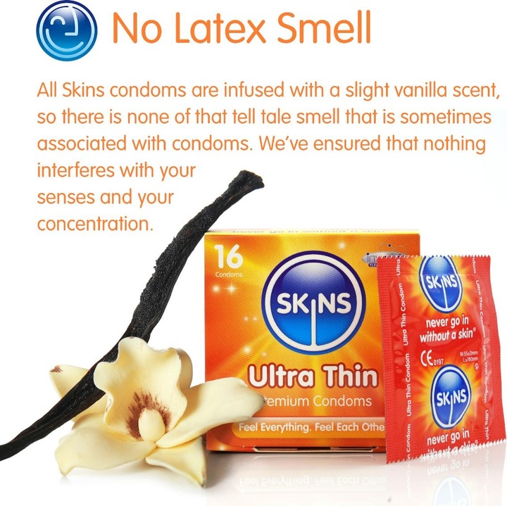 Actual product image Skins Ultra Thin" 12 ultra thin condoms made of crystal clear latex - without latex odour (12 pcs.)