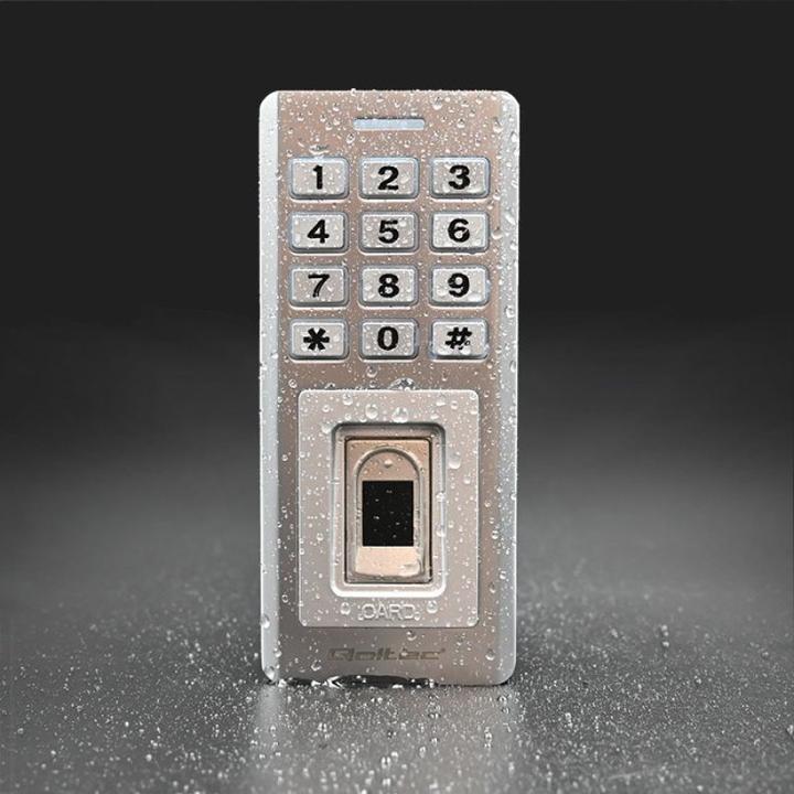 Actual product image Qoltec N--QOLTEC 52447 Code lock OBERON with (Bluetooth, Electronic numerical code, Fingerprint, Key card)