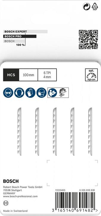 Produktbild Bosch Professional Zubehör PRO Plastics PP clean T102D Stichsägeblatt, 100 mm, 5-tlg.