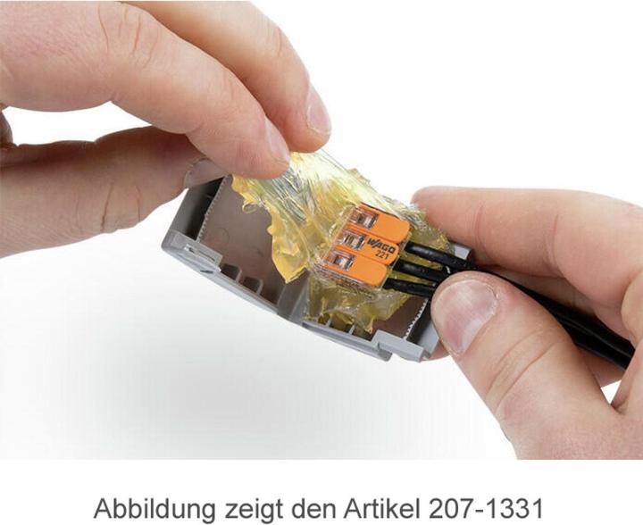 Actual product image Wago Gel box for connection terminals wire leads