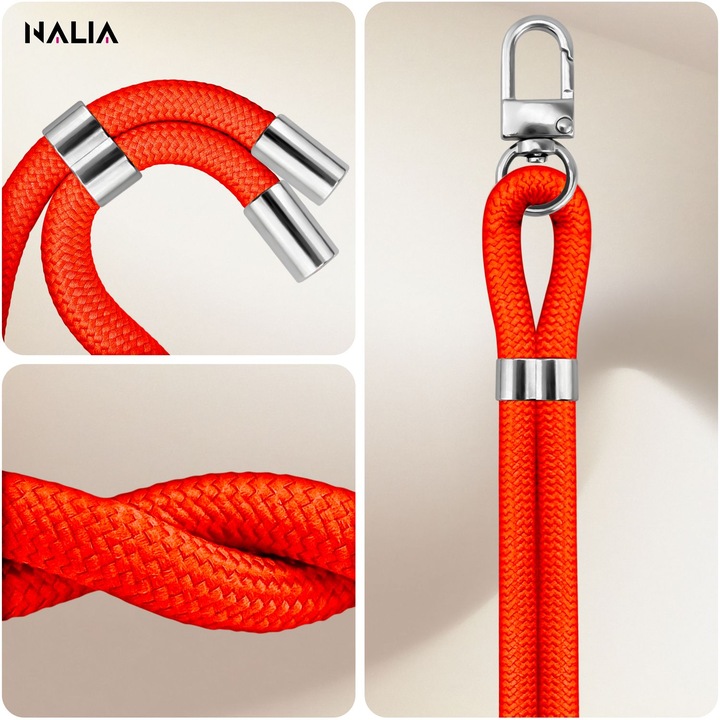 Produktbild Nalia HoldMe Lanyard Handykette – Universal Trageband für Smartphones - Verstellbar, Soft & Elastisch