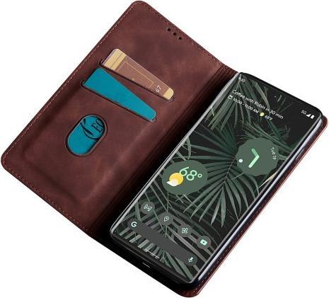Actual product image Cover-Discount Google Pixel 6 Pro - Vintage Flip Case Cover brown (Google Pixel 6 Pro)