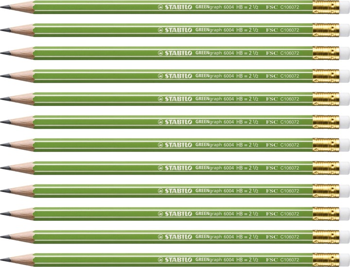 Produktbild STABILO GREENgraph Bleistift mit Radiergummi HB (2.20 mm, HB, 1 x)