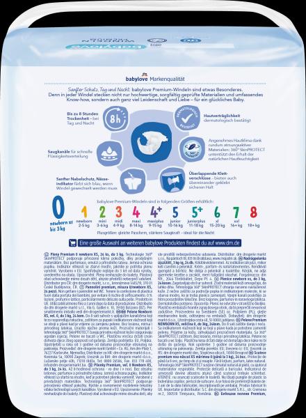 Produktbild dm babylove Premium-Windeln (Gr. 0, Tragepack, 24 Stück)