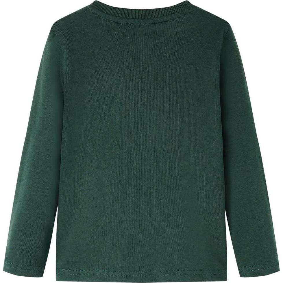 Thumbnail - VidaXL, Unisex, Shirt, Kinder-Langarmshirt Dunkelgrün 116,Material: 100, Grün, (116)