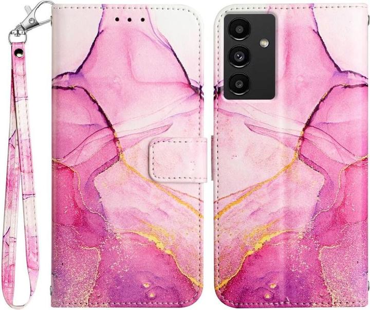 Actual product image Cover-Discount Galaxy A54 - Leather Case pink Marble (Samsung Galaxy A54 5G)
