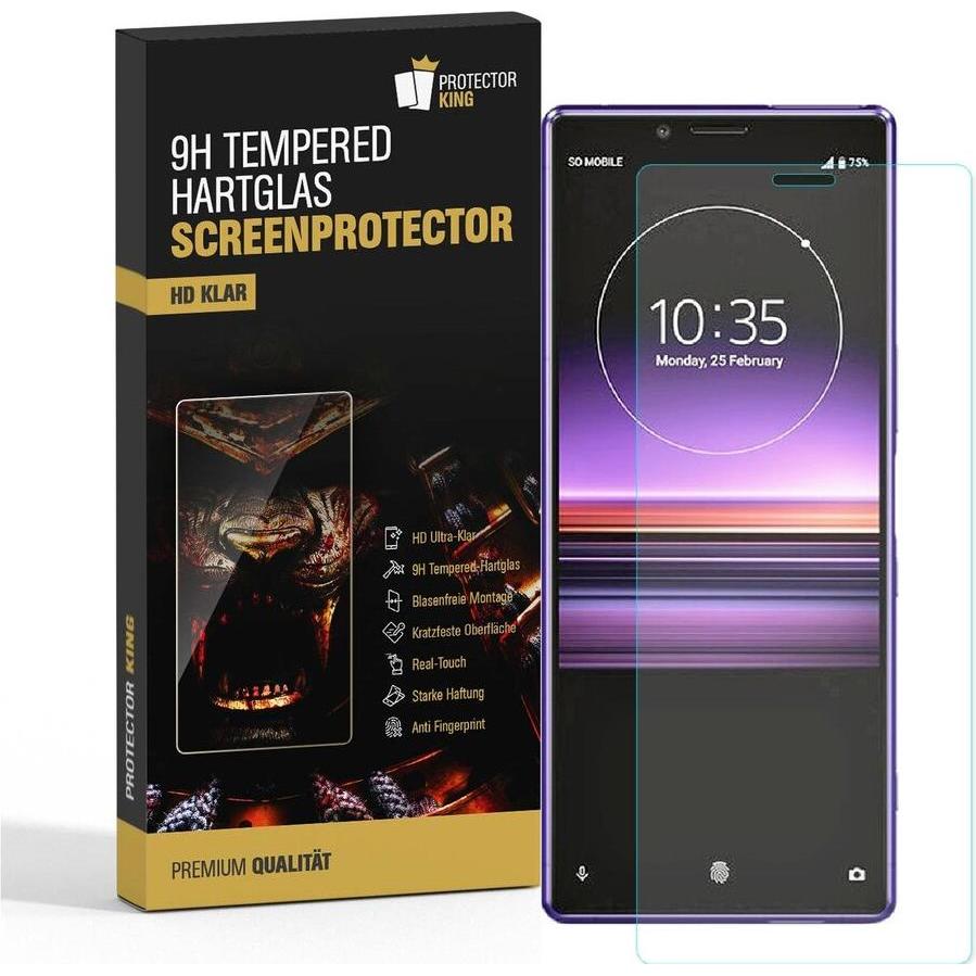 Protectorking 4x echtes Tempered 9H Panzerhartglas 3D KLAR (4 Stück, Sony Xperia XZ4), Smartphone Schutzfolie, Transpare...