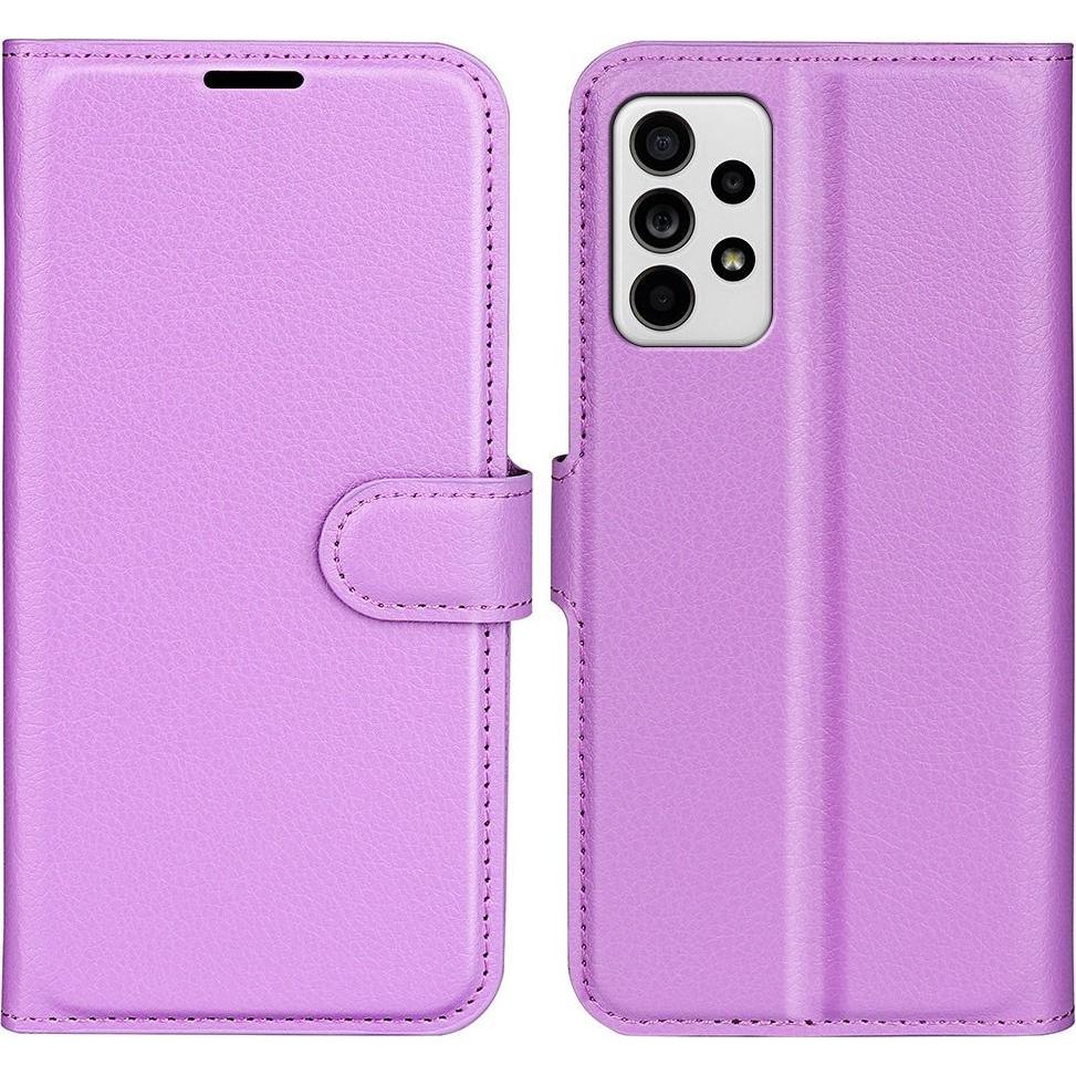 Cover-Discount Galaxy A33 5G - Leder Etui Hülle violett (Samsung Galaxy A33 5G), Smartphone Hülle, Violett