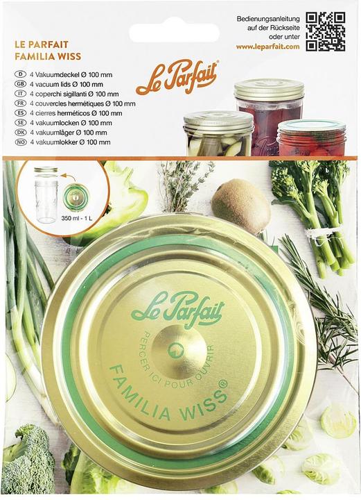 Image du produit Le Parfait Familia Wiss Couvercle à vide 'Familia Wiss (4 pcs, 0.21 l)