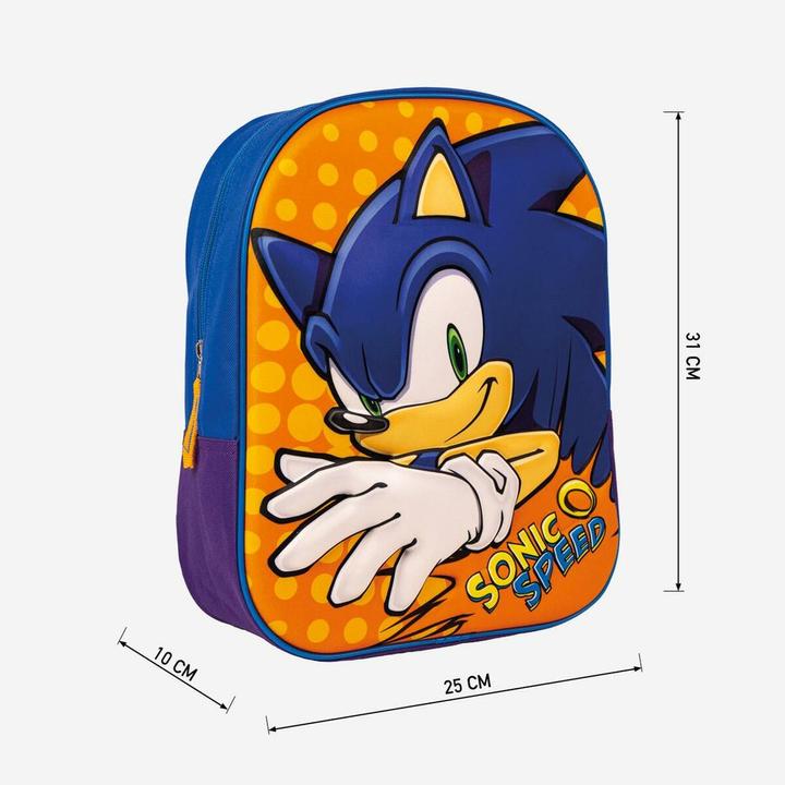 Actual product image Jakks Pacific School backpack 3D Sonic Orange Blue 25 x 31 x 9 cm (2.10 l)