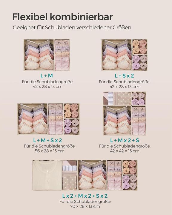 Actual product image Songmics 12-teiliges Schubladen Organizer Set (28 cm, 12x)