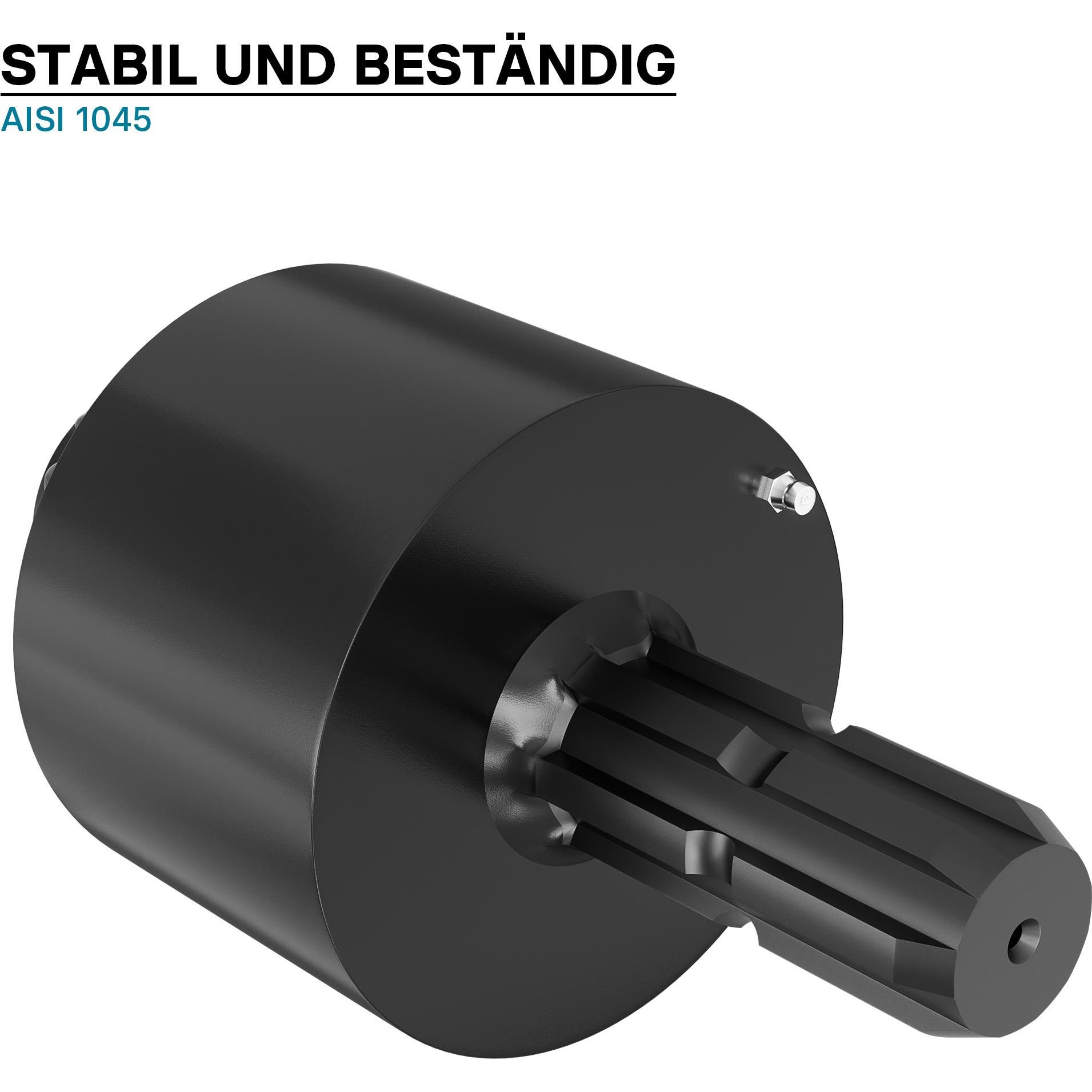 Wiltec Embrayge à roue libre Arbre Cardan 220mm Filet Mâle Femelle 1 3/8