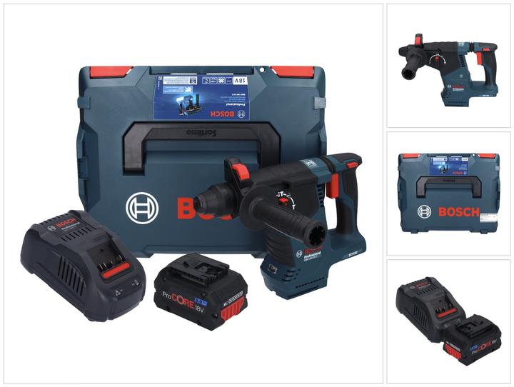 Produktbild Bosch Professional Bosch GBH 18V-24 C Professional Akku Bohrhammer 18 V 2,4 J Brushless SDS plus + 1x ProCORE Akku 8,0 (Akkubetrieb)