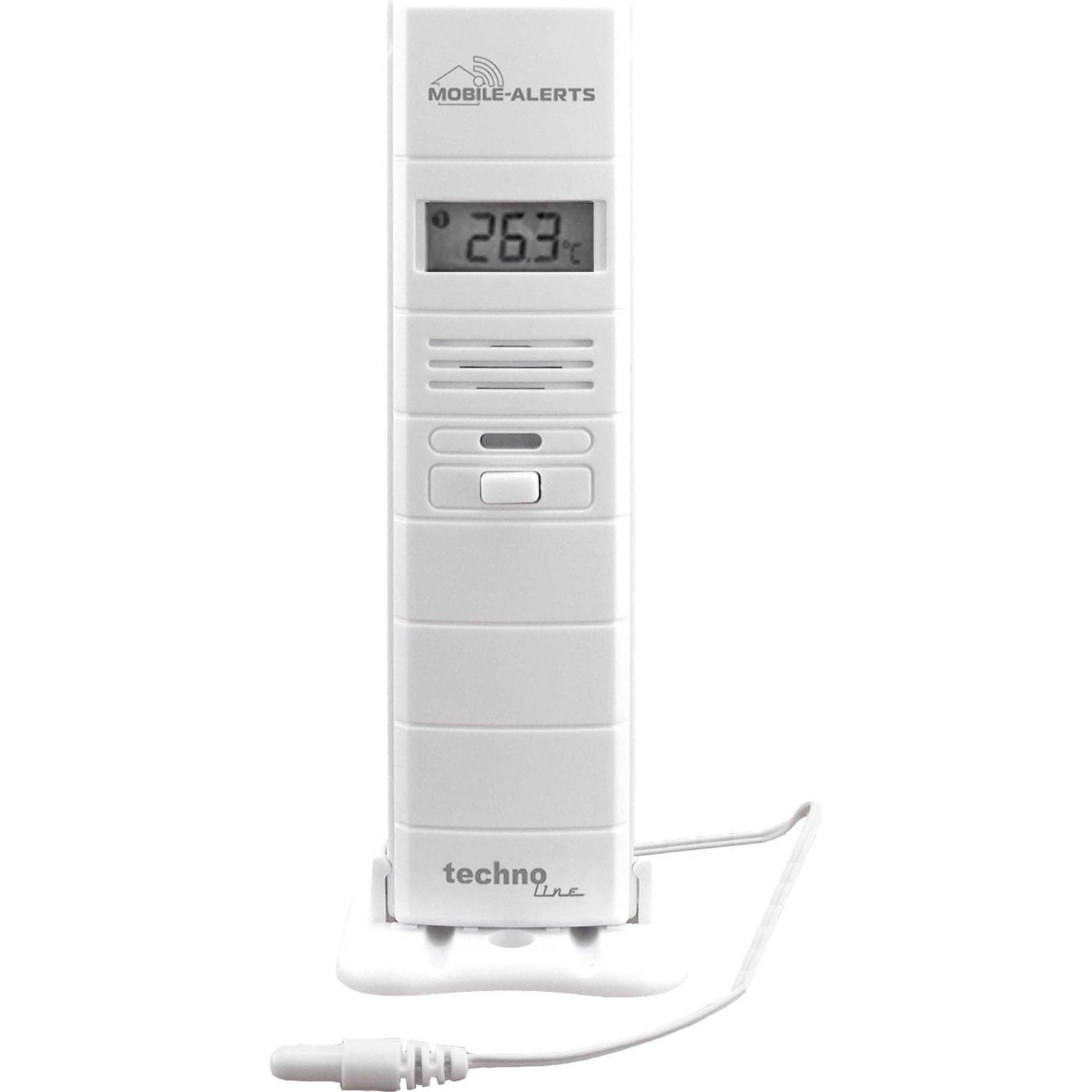 Technoline MA 10300, Temperatur- / Luftfeuchtigkeitssensor mit 1.5m Kabel, Wetterstation Zubehör, Weiss