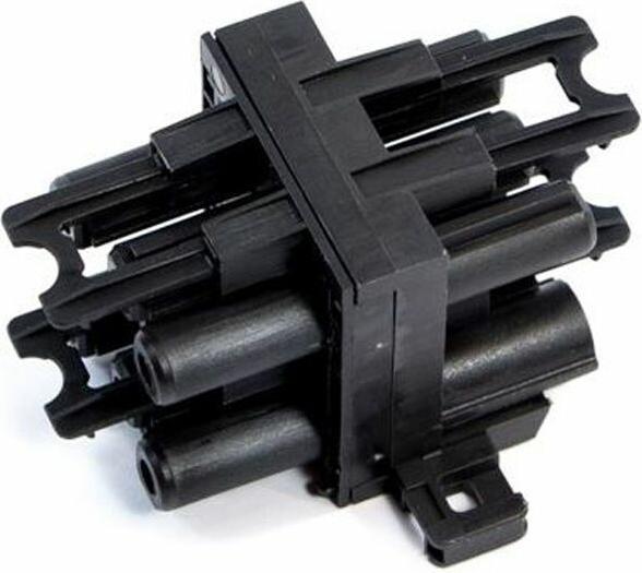 Produktbild Bachmann distribution block WIELAND GST18 1xIn/3xOut with locking lugs black