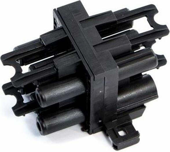 Produktbild Bachmann distribution block WIELAND GST18 1xIn/3xOut with locking lugs black