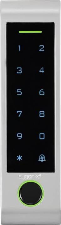 Produktbild Sygonix SY-6121662 Fingerprint/RFID Zugangssystem Oberflächenmontage 12 V/DC, 1 (Fingerabdruck, Elektronische Zahlenkombination, Smartphone, Schlüsselkarte)