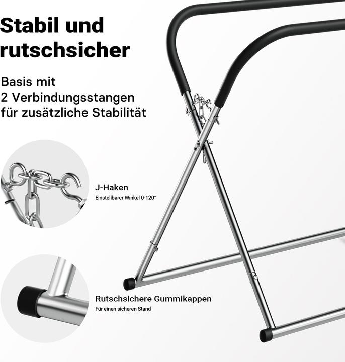 Image du produit Wiltec Support de pare-brise pliable 80-100cm jusqu'à 75 kg Support de peinture (80 cm, 100 cm)