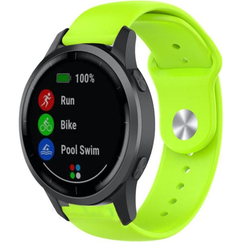 Strap-it Sportarmband (22 mm, Silikon, vivoactive 4), Uhrenarmband, Grün
