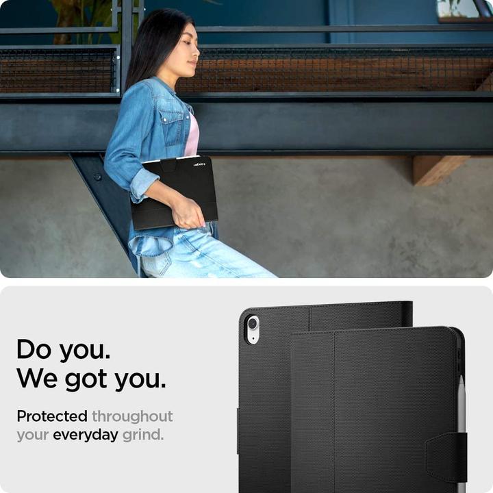 Produktbild Spigen Hülle für Tablet-Hülle Liquid Air Folio Apple iPad Air 4 2020 Schwarz (iPad Air 2020 (4. Gen))