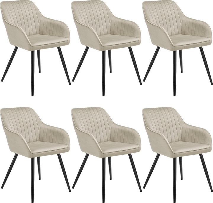 Actual product image tectake Chair Marilyn, Velvet look, quilted