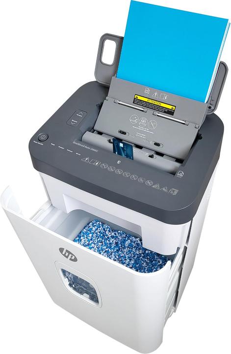 Actual product image HP Pro Shredder Auto 200CC document shredder with particle cut P-4, 4 x 20 mm, up to 200 sheets, black (Particle cut)