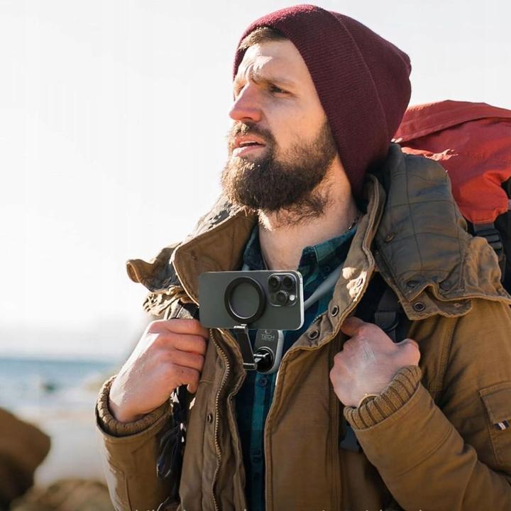 Actual product image Tech-Protect Ac200 Magnetischer Magsafe & Gopro & Dji Nackenhalter Crayon Grau