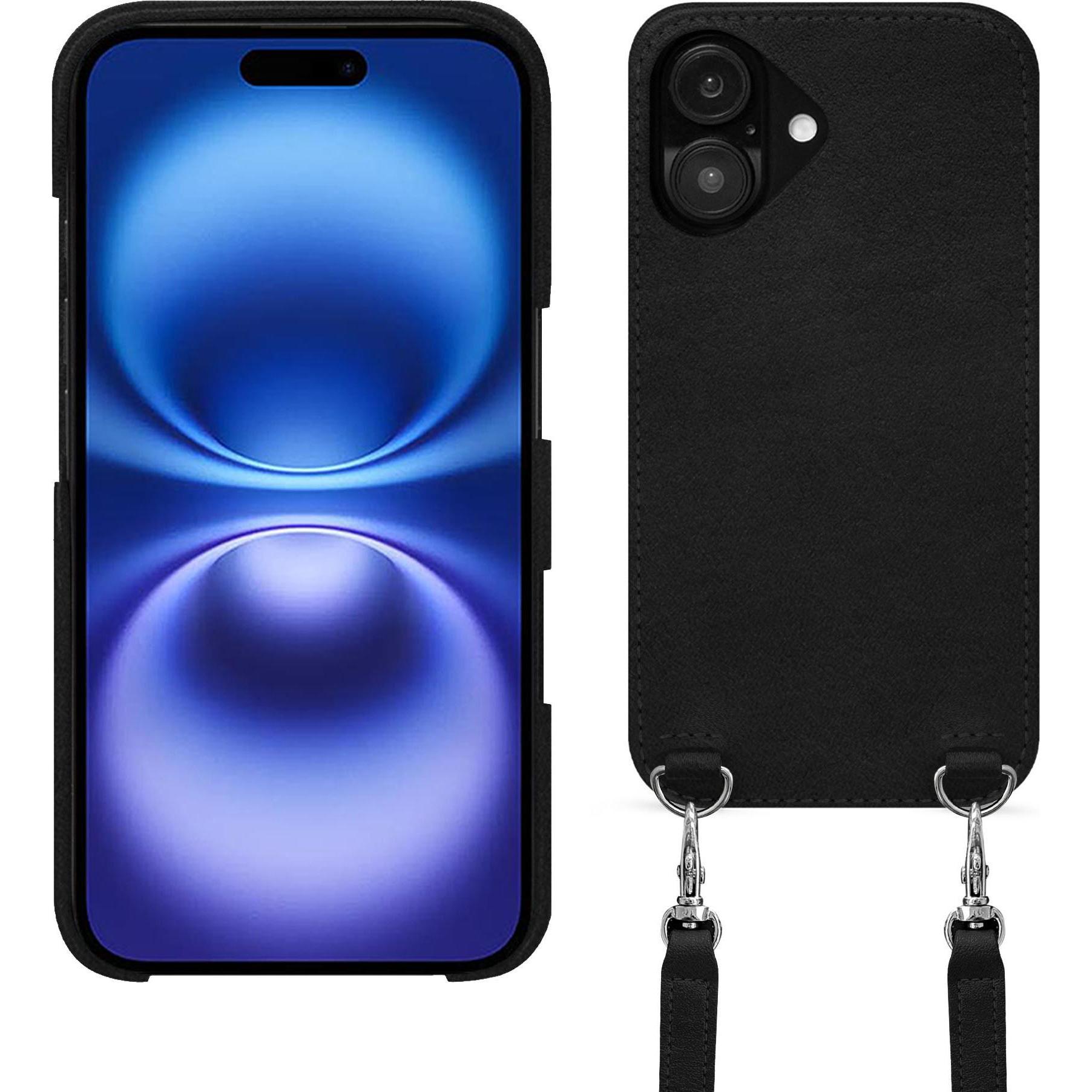 Noreve Schutzhülle mit Schulterriemen Apple iPhone 16 (Apple iPhone 16), Smartphone Hülle, Grau