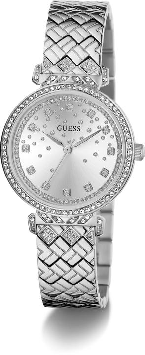 Immagine prodotto Guess P SLV CS W/ CRYS / SUN SLV GLITZ DL / P SLV BRCT W/ CRYS Orologio da polso (Orologio con pietra preziosa, 32 mm)