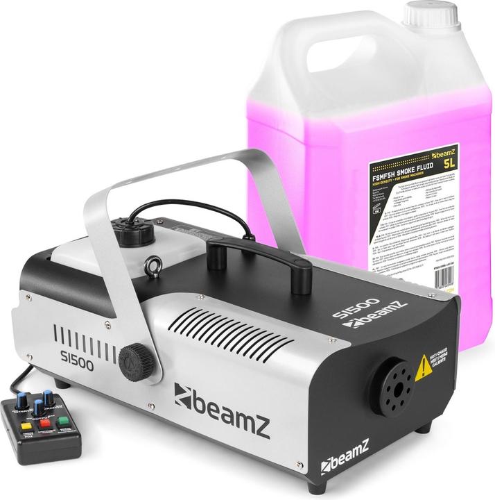 BeamZ Rookmachine - S1500 met o.a. timer & 5 liter rookvloeistof - 1500W