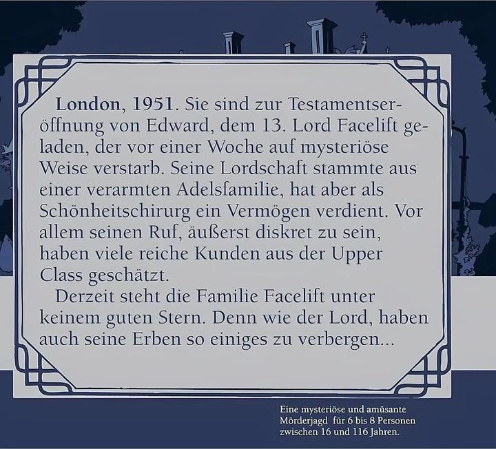 Produktbild Mörderische Dinnerparty (Deutsch, 6 - 8 Spieler)