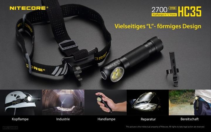Image du produit Nitecore HC35 y compris NL2140HP (2700 lm)
