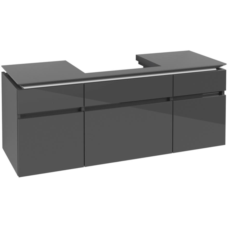 Villeroy & Boch, Waschbeckenunterschrank, Legato Waschtischunterschrank B685, 1400x550x500mm, Waschtisch mittig
