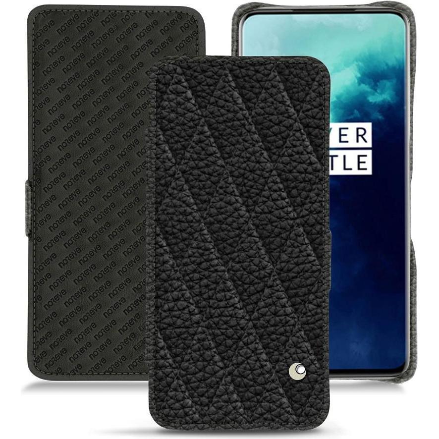 Noreve Lederschutzhülle horizontal (OnePlus 7T Pro), Smartphone Hülle, Schwarz