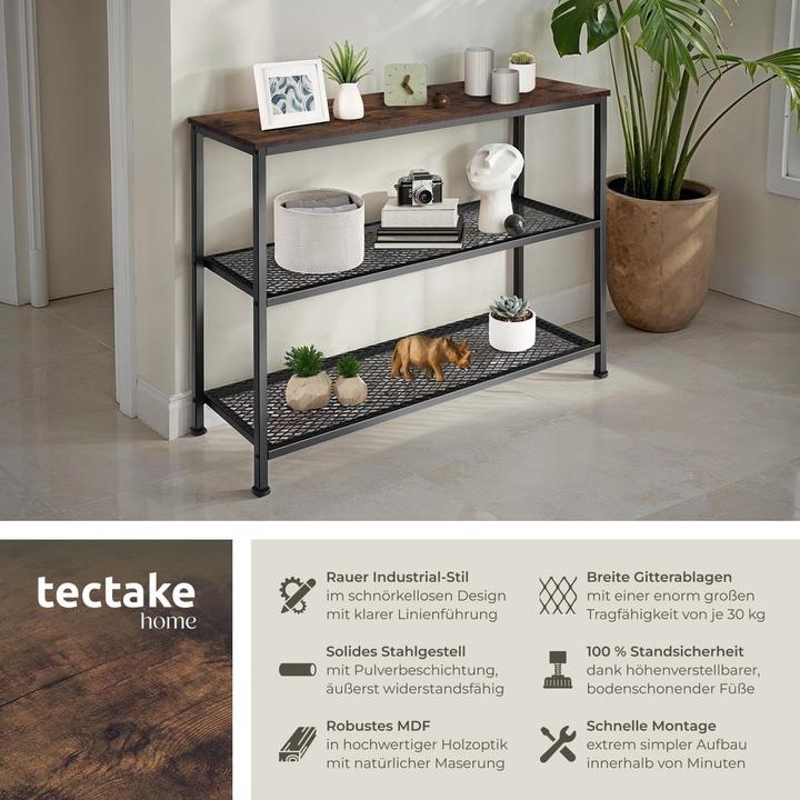 Produktbild tectake Konsolentisch Bristol 100x30x81cm (100 x 30 x 81 cm)