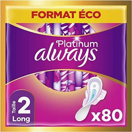 Produktbild Always Platinum mit Flügeln Long Plus Medium Flow Eco-Format einzeln verpackt (80x)
