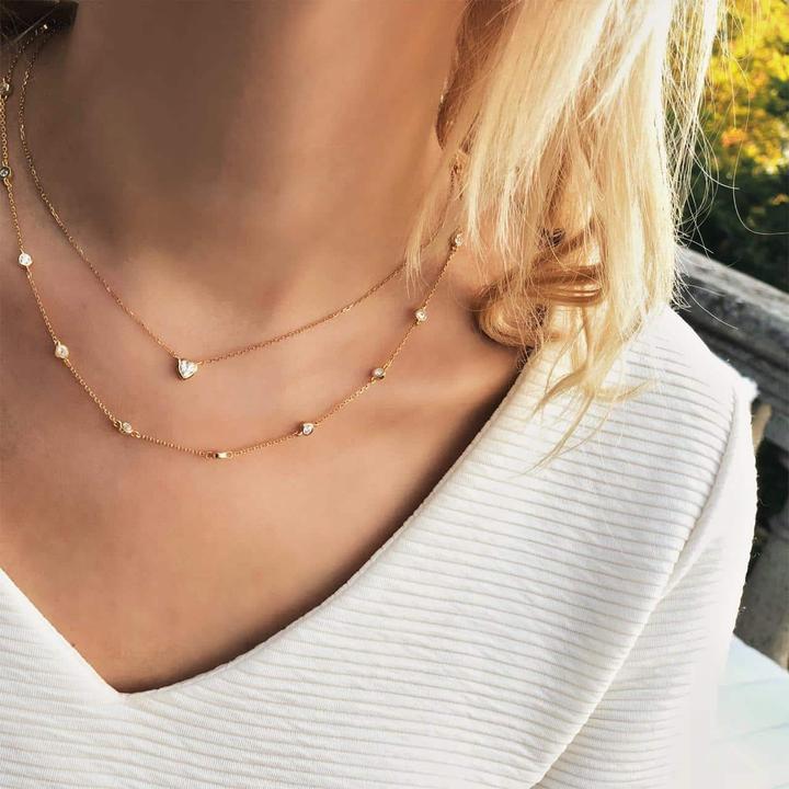 Immagine prodotto Candy Collana Enny, argento 925, placcato oro (Placcato oro 18k, Argento 925, 42 - 45 cm)