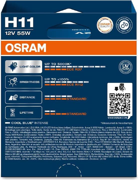 Actual product image Osram Cool Blue Intense (H11)