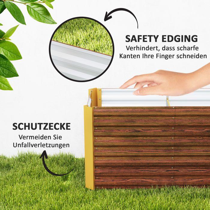 Produktbild Swisshandel24 2er-Set Hochbeet, verzinkter Stahl, 120x60x60 cm