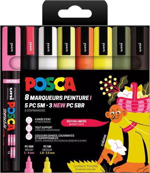 Uni Posca PC5M Marker Set Blumenfarben - 8 Stück. (8x)